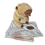 Peluche de Capibara 45 cm + Cobija Bordada 100x100 cm – Envío Gratis