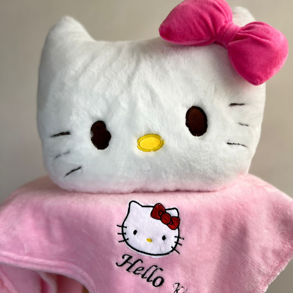 Cojín Cobija hellokytty Intensamente 2 de 38 cm x 38 cm con cobija de 110 cm x 100 cm Envió Gratis