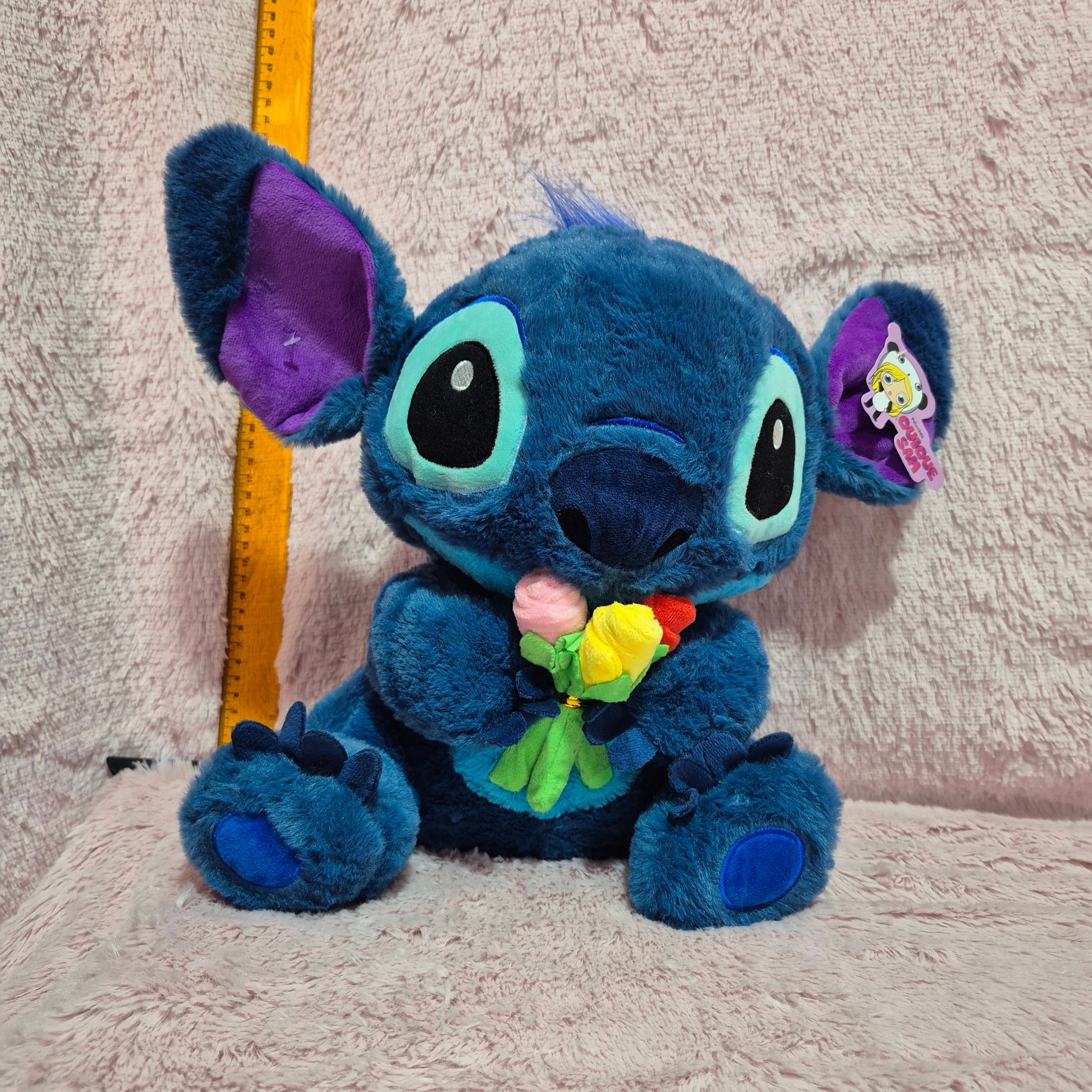 Peluche de Lilo y Stitch de 35 cm con flores, envío gratis 🎁🌸✨