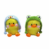 Peluches de Patos Con Gorro De Pingüino o Rana, el cual mide 38 Cm de alto  ¡ENVÍO GRÁTIS!