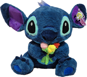 Peluche de Lilo y Stitch de 35 cm con flores, envío gratis 🎁🌸✨