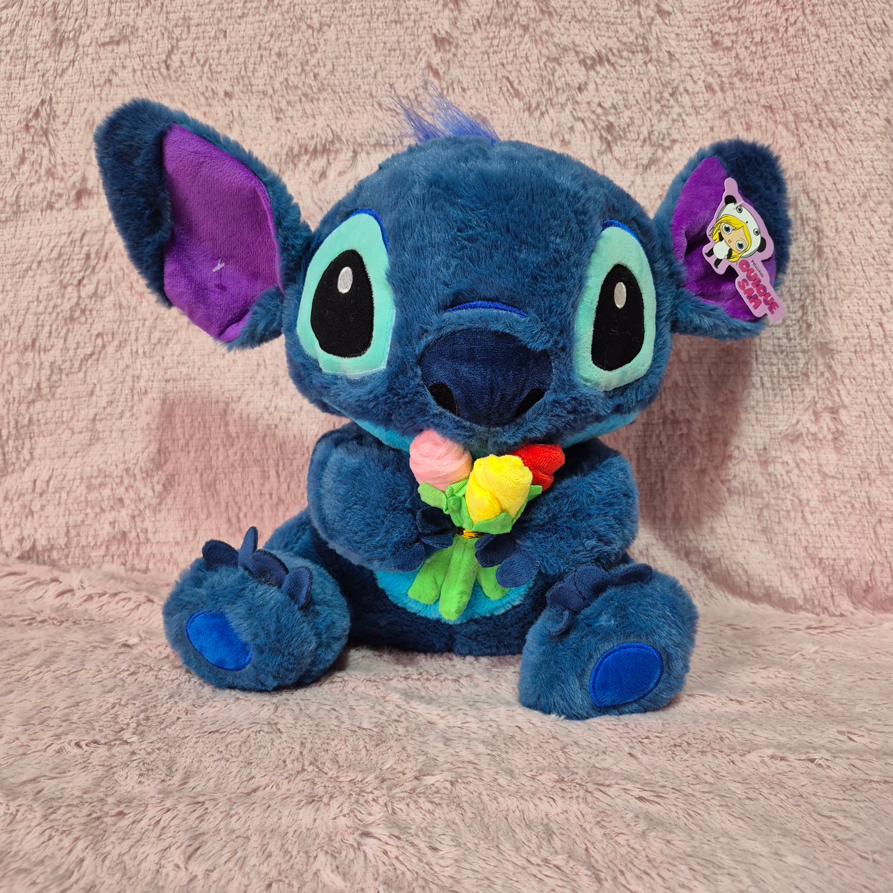 Peluche de Lilo y Stitch de 35 cm con flores, envío gratis 🎁🌸✨