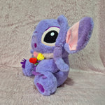Peluche de angel Lilo y Stitch de 35 cm con flores, envío gratis 🎁🌸✨