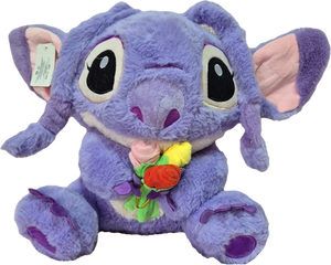 Peluche de angel Lilo y Stitch de 35 cm con flores, envío gratis 🎁🌸✨