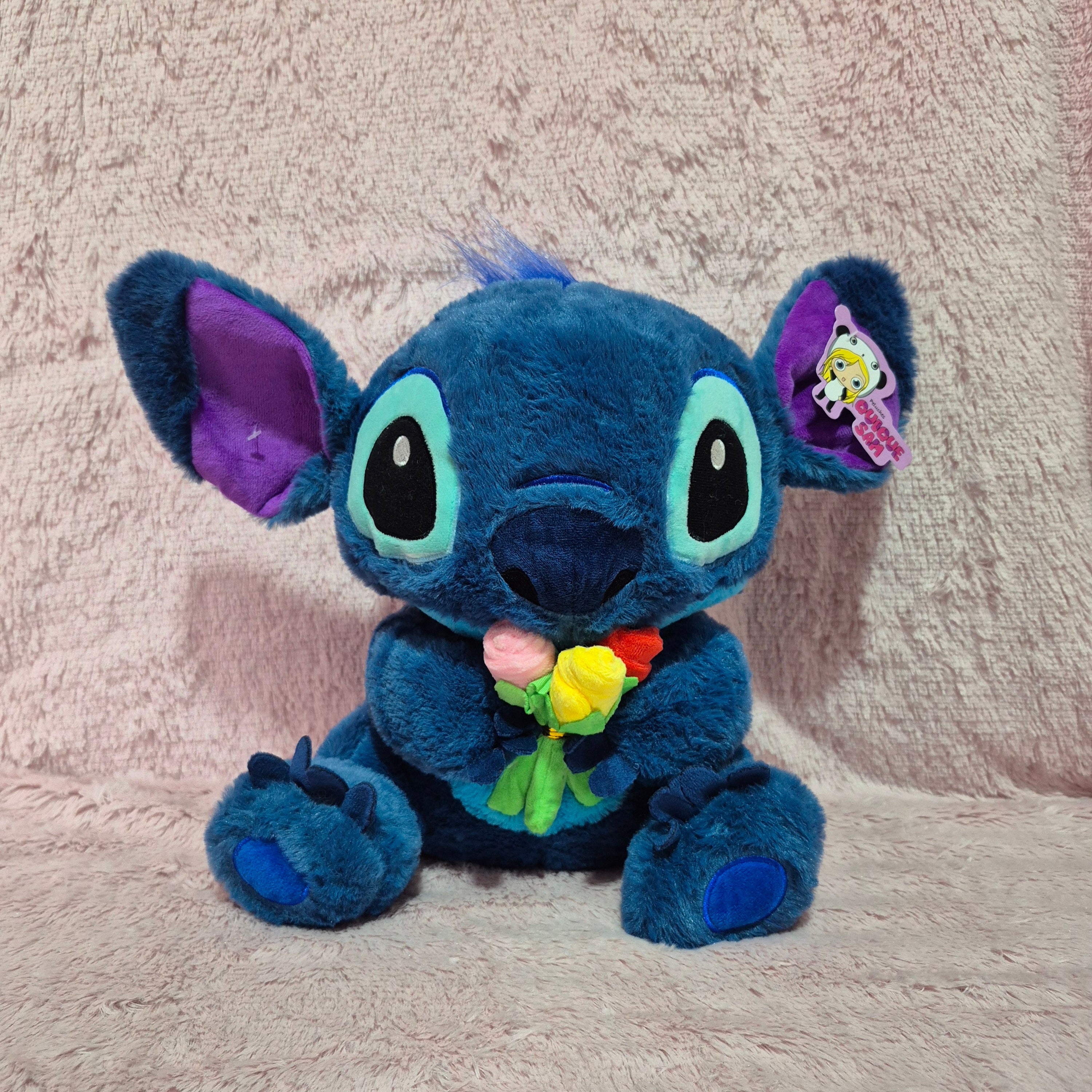 Peluche de Lilo y Stitch de 35 cm con flores, envío gratis 🎁🌸✨