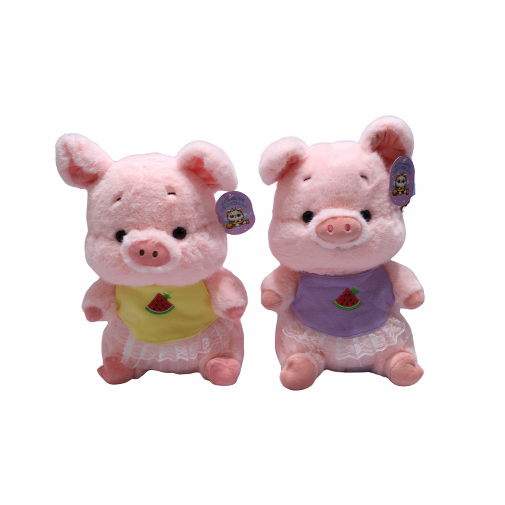 Peluches de Cerditas con Camisetas de colores Morado o amarillo con estampado de patilla, La cual mide 65 Cm de largó x 45 de ancho ¡ENVIÓ GRÁTIS!